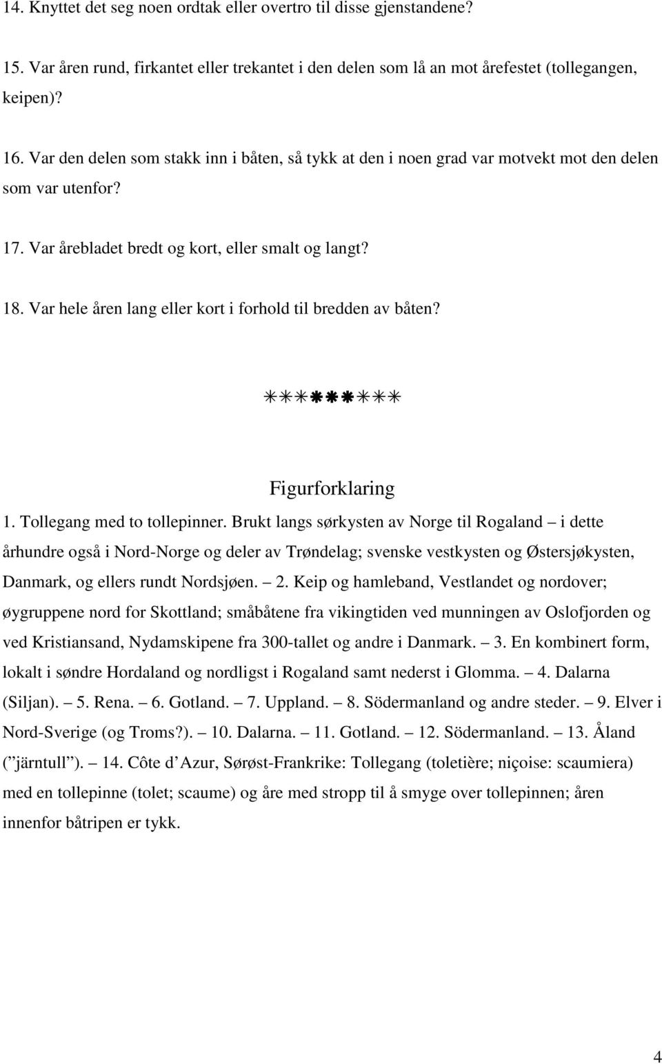 Var hele åren lang eller kort i forhold til bredden av båten? Figurforklaring 1. Tollegang med to tollepinner.