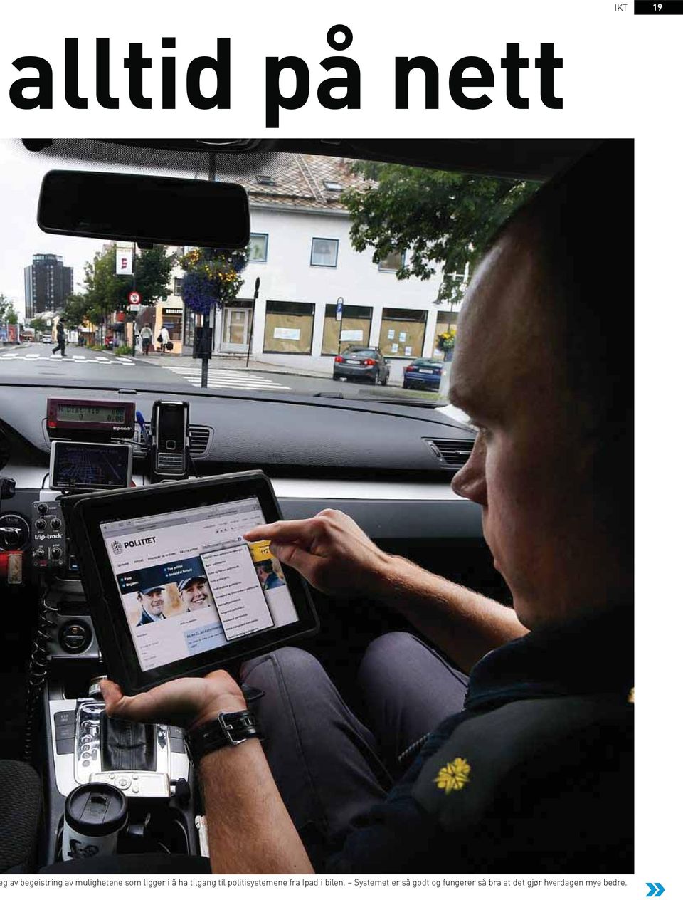 politisystemene fra Ipad i bilen.