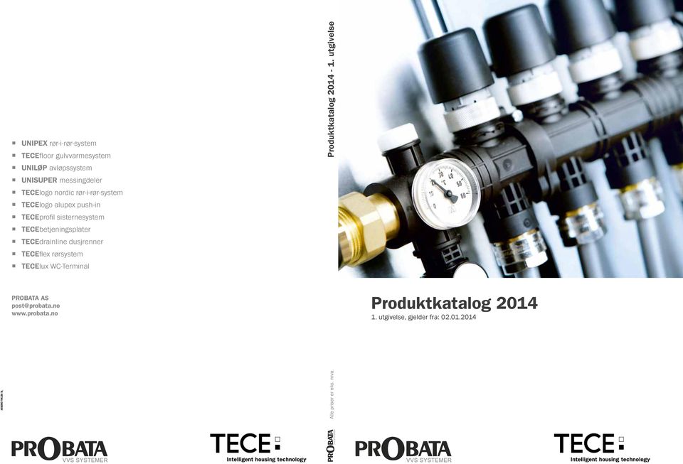 TECEdrainline dusjrenner TECEflex rørsystem TECElux WC-Terminal Produktkatalog 2014-1.