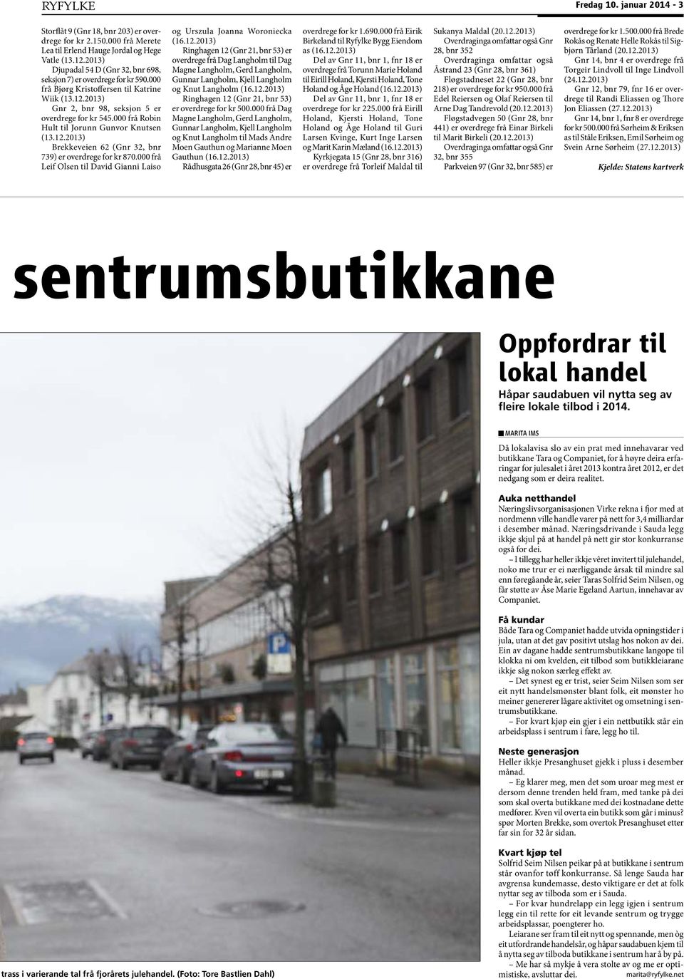 000 frå Robin Hult til Jorunn Gunvor Knutsen (13.12.