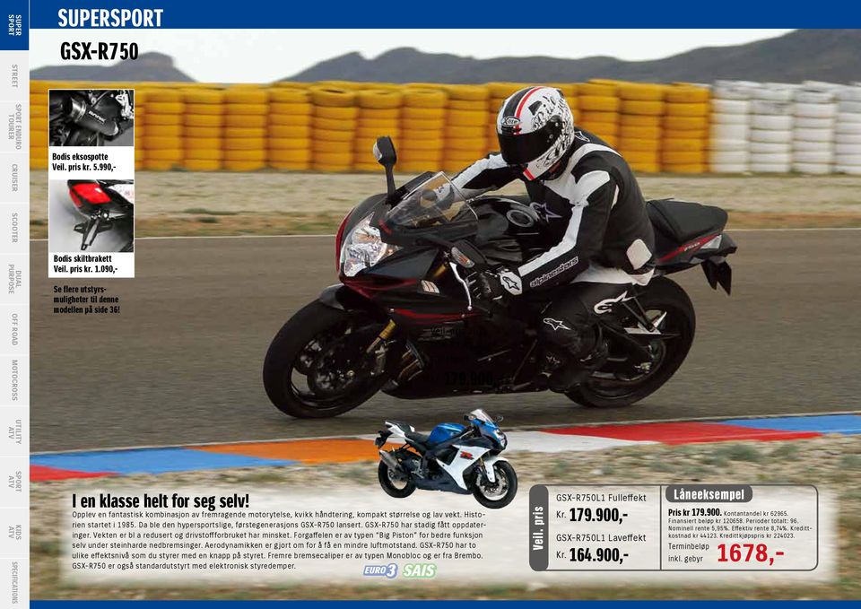 Da ble den hypersportslige, førstegenerasjons GSX-R750 lansert. GSX-R750 har stadig fått oppdateringer. Vekten er bl a redusert og drivstoffforbruket har minsket.