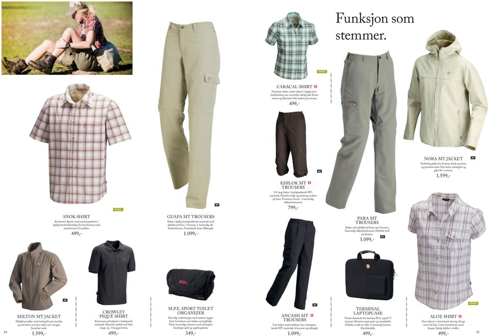 499,- MT khilok mt trousers MT nora mt jacket MT snok shirt Kortermet skjorte med normal passform i kjølig bambusblanding. En brystlomme med innerlomme til mobilen.