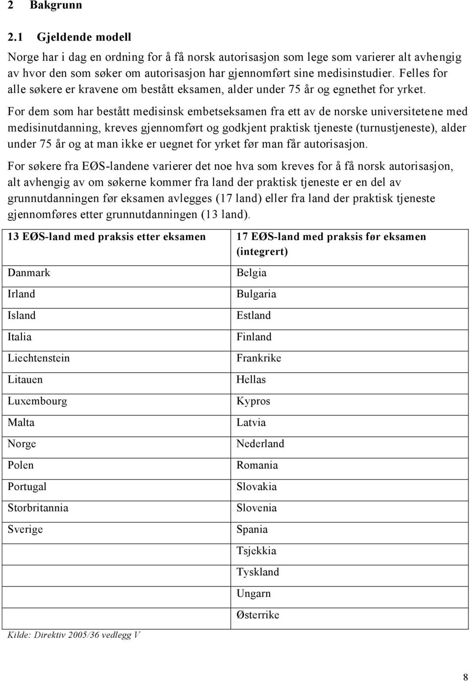 For dem som har bestått medisinsk embetseksamen fra ett av de norske universitetene med medisinutdanning, kreves gjennomført og godkjent praktisk tjeneste (turnustjeneste), alder under 75 år og at