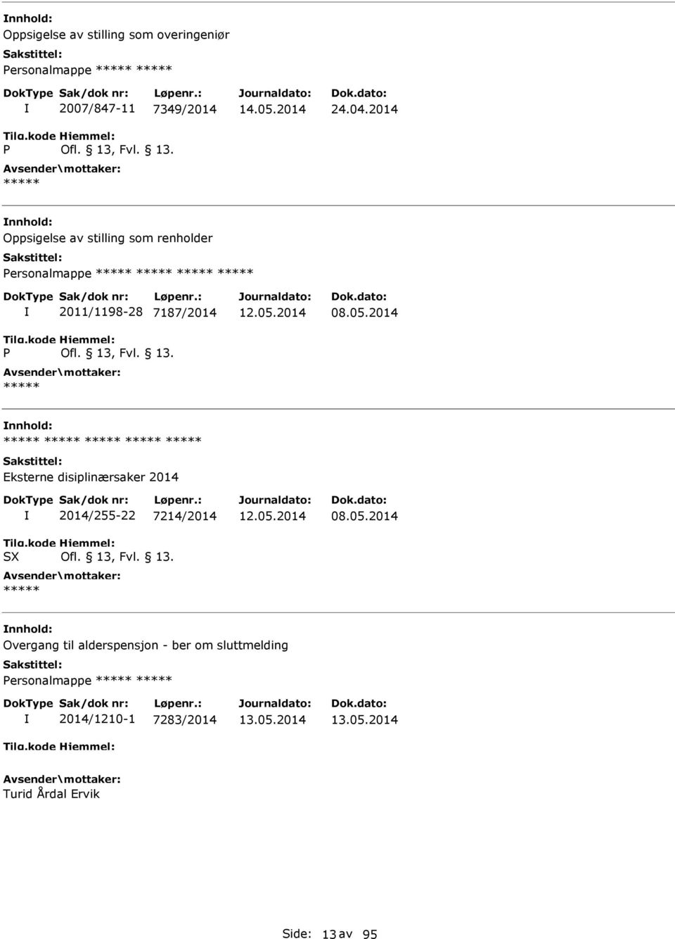 2014 Eksterne disiplinærsaker 2014 2014/255-22 7214/2014 08.05.