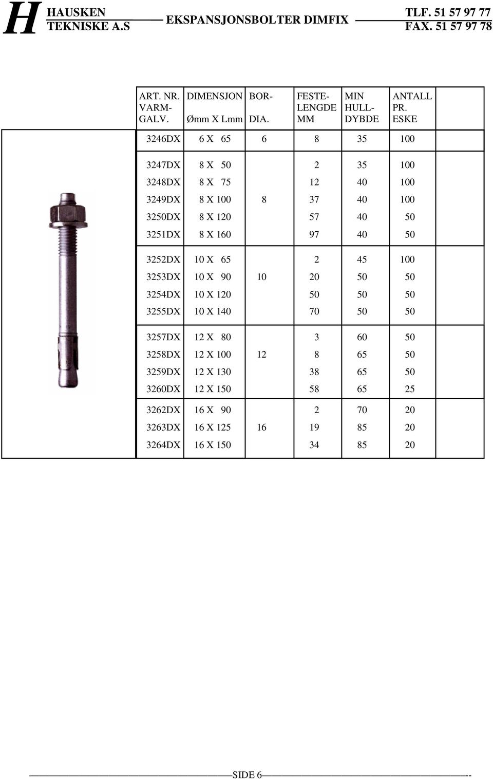 8 X 160 97 40 50 3252DX 10 X 65 2 45 100 3253DX 10 X 90 10 20 50 50 3254DX 10 X 120 50 50 50 3255DX 10 X 140 70 50 50 3257DX 12 X 80 3