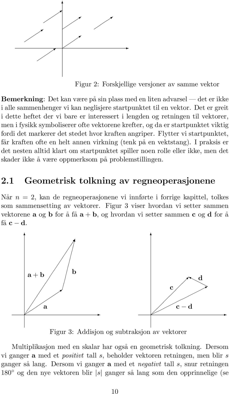 stedet hvor kraften angriper. Flytter vi startpunktet, får kraften ofte en helt annen virkning (tenk på en vektstang).