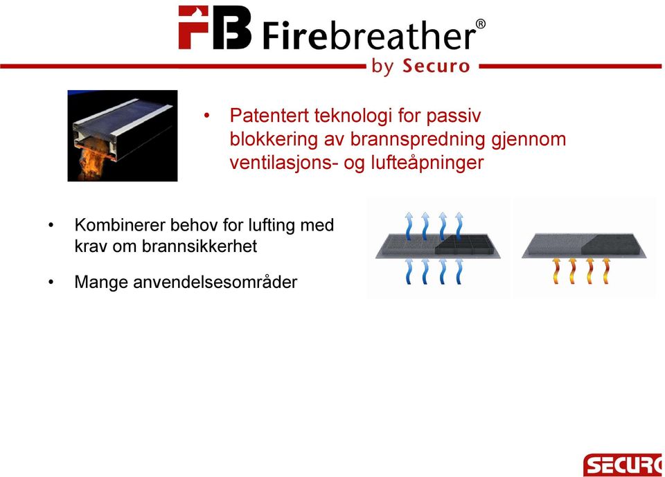 lufteåpninger Kombinerer behov for lufting