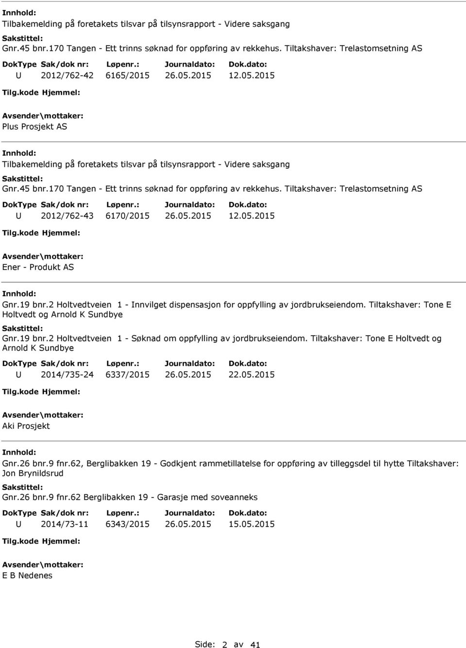 2 Holtvedtveien 1 - nnvilget dispensasjon for oppfylling av jordbrukseiendom. Tiltakshaver: Tone E Holtvedt og Arnold K Sundbye Gnr.19 bnr.2 Holtvedtveien 1 - Søknad om oppfylling av jordbrukseiendom.