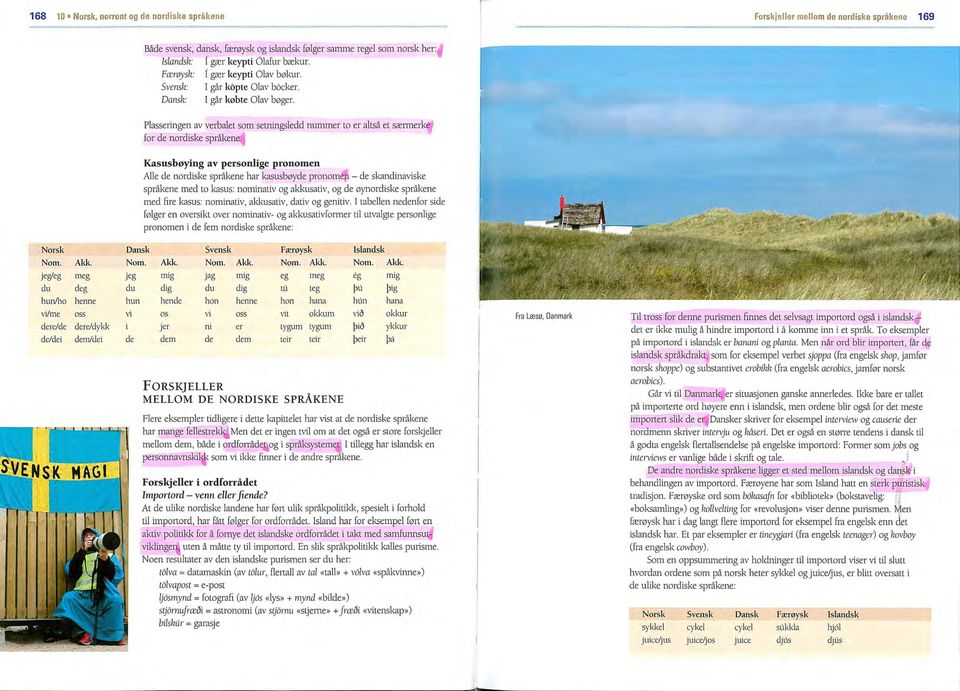 Plasselingen av verbalet som setningsledd nummer to er altså et sælmerke for de nordiske språkene.