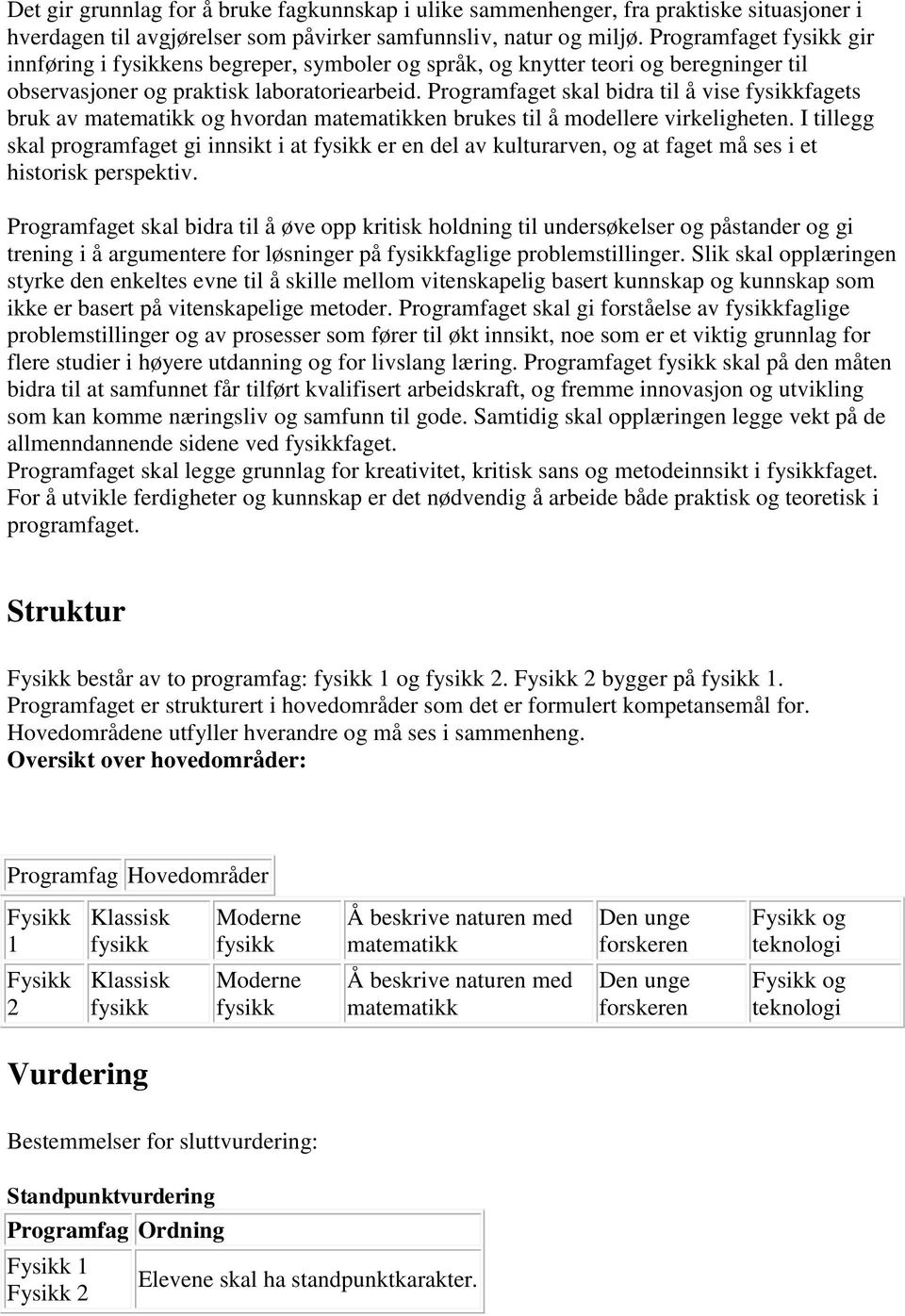 et skal bidra til å vise fysikkfagets bruk av matematikk og hvordan matematikken brukes til å modellere virkeligheten.