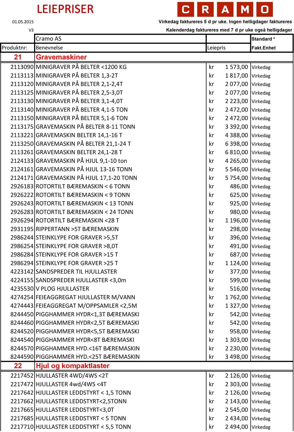 MINIGRAVER PÅ BELTER 2,5-3,0T kr 2077,00 2113130 MINIGRAVER PÅ BELTER 3,1-4,0T kr 2223,00 2113140 MINIGRAVER PÅ BELTER 4,1-5 TON kr 2472,00 2113150 MINIGRAVER PÅ BELTER 5,1-6 TON kr 2472,00 2113175