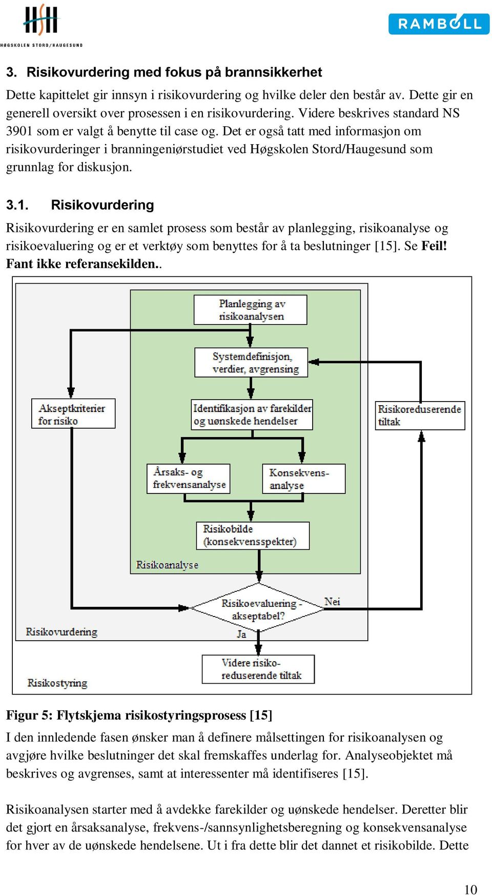 Det er også tatt med informasjon om risikovurderinger i branningeniørstudiet ved Høgskolen Stord/Haugesund som grunnlag for diskusjon. 3.1.