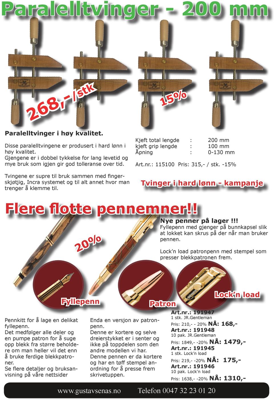 Tvingene er supre til bruk sammen med fingerskjøtjig, Incra systemet og til alt annet hvor man trenger å klemme til. Kjeft total lengde : 200 mm kjeft grip lengde : 00 mm Åpning : 0-30 mm Art.nr.