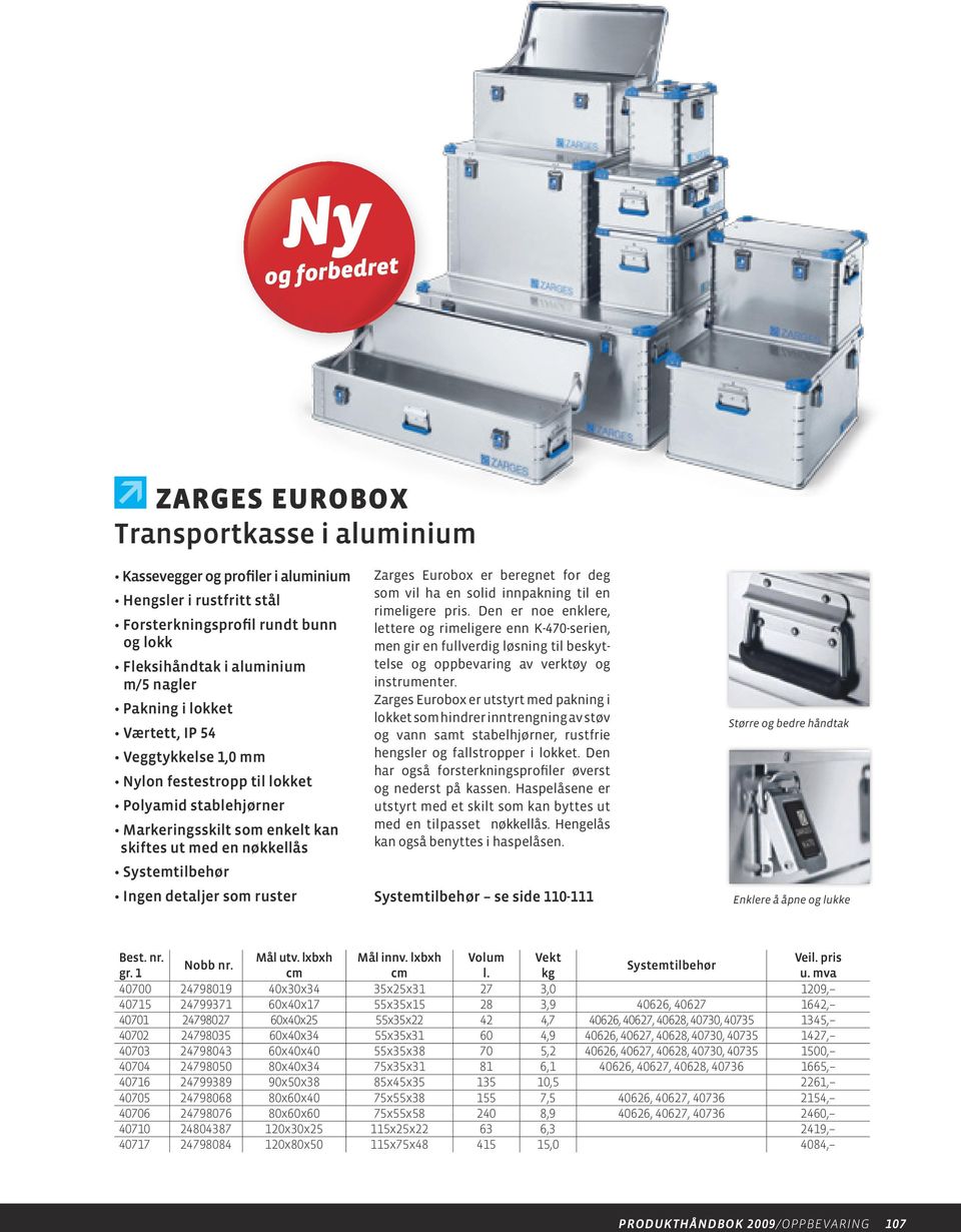 ruster Zarges Eurobox er beregnet for deg som vil ha en solid innpakning til en rimeligere pris.