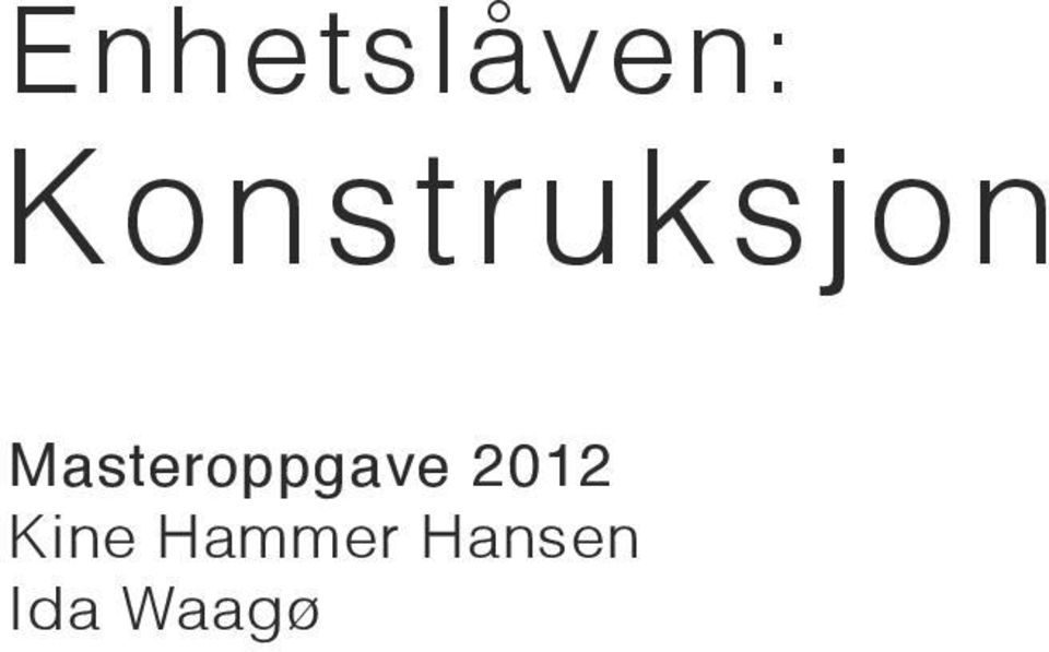 Masteroppgave 2012