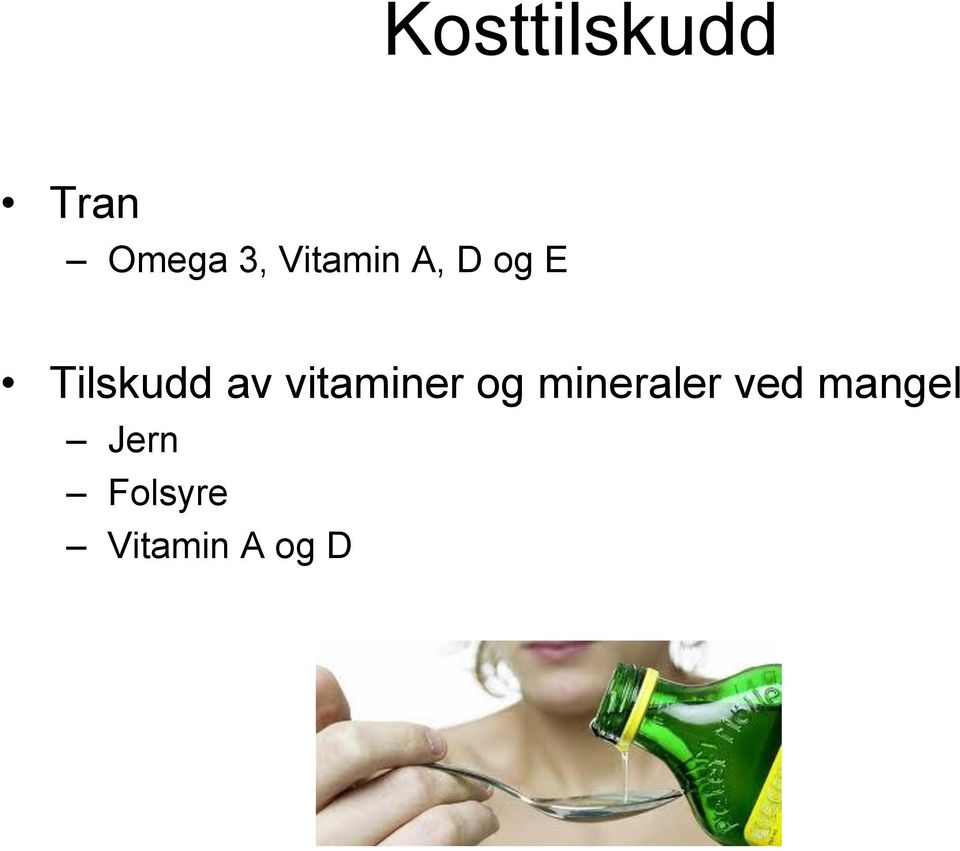 vitaminer og mineraler ved