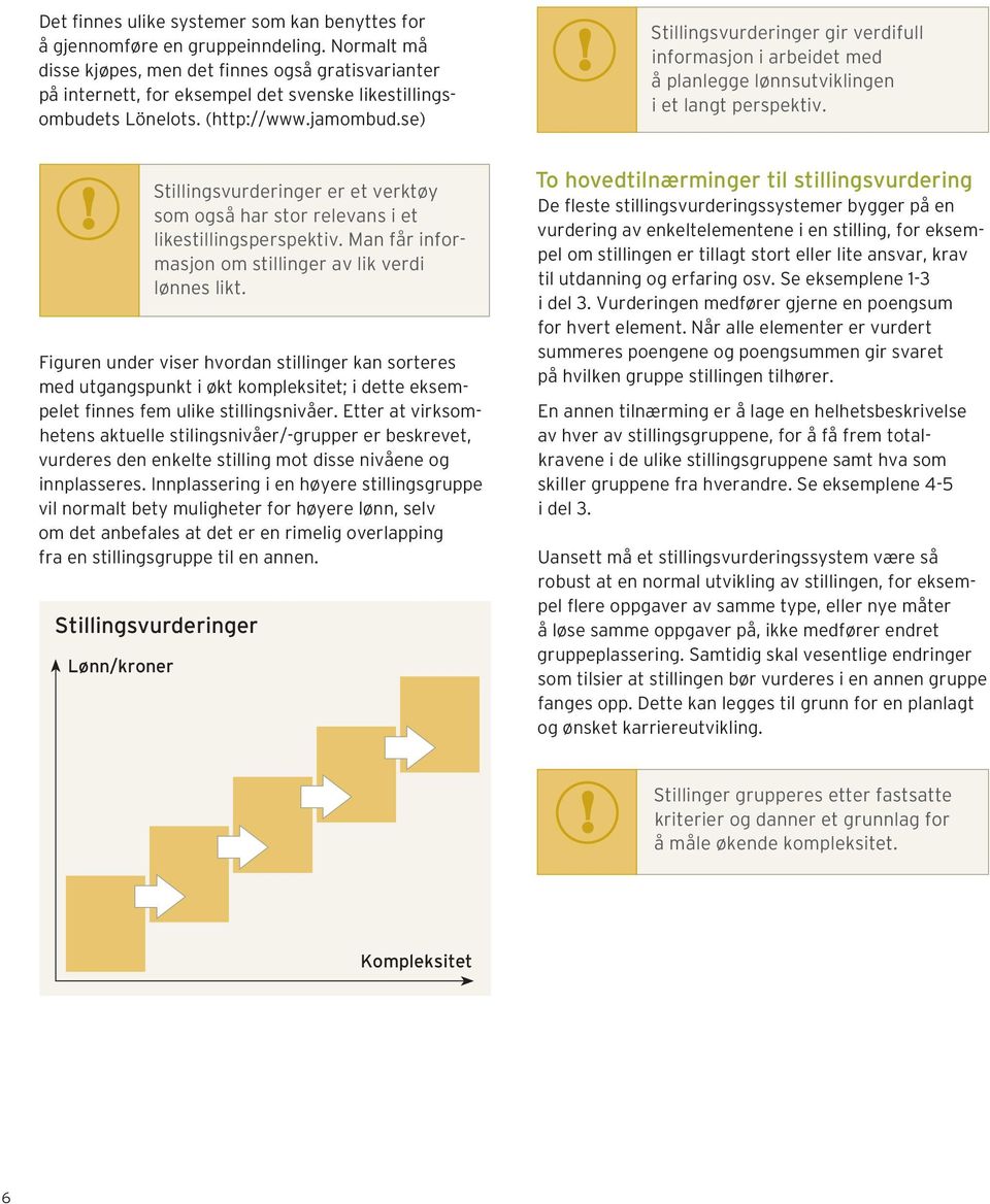 Stillingsvurderinger gir verdifull informasjon i arbeidet med å planlegge lønnsutviklingen i et langt perspektiv.