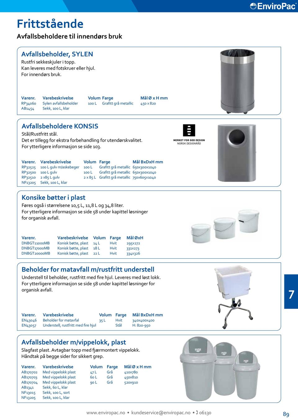 Det er tillegg for ekstra forbehandling for utendørskvalitet. For ytterligere informasjon se side 0.