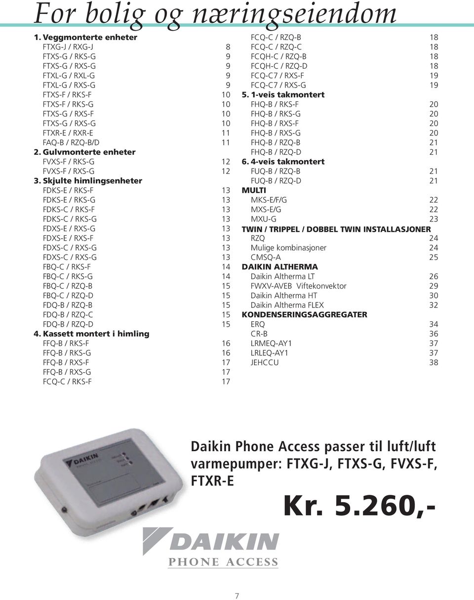 FAQ-B / RZQ-B/D 11 2. Gulvmonterte enheter FVXS-F / RKS-G 12 FVXS-F / RXS-G 12 3.