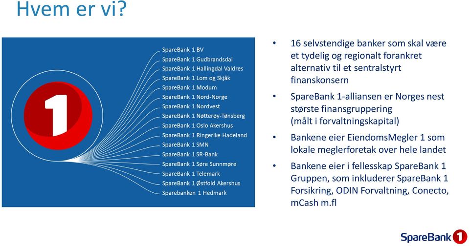 finanskonsern SpareBank 1-alliansen er Norges nest største finansgruppering (målt i