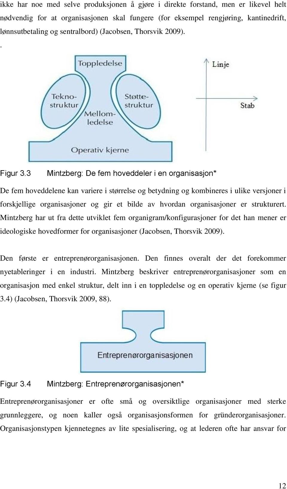 3 Mintzberg: De fem hoveddeler i en organisasjon* De fem hoveddelene kan variere i størrelse og betydning og kombineres i ulike versjoner i forskjellige organisasjoner og gir et bilde av hvordan