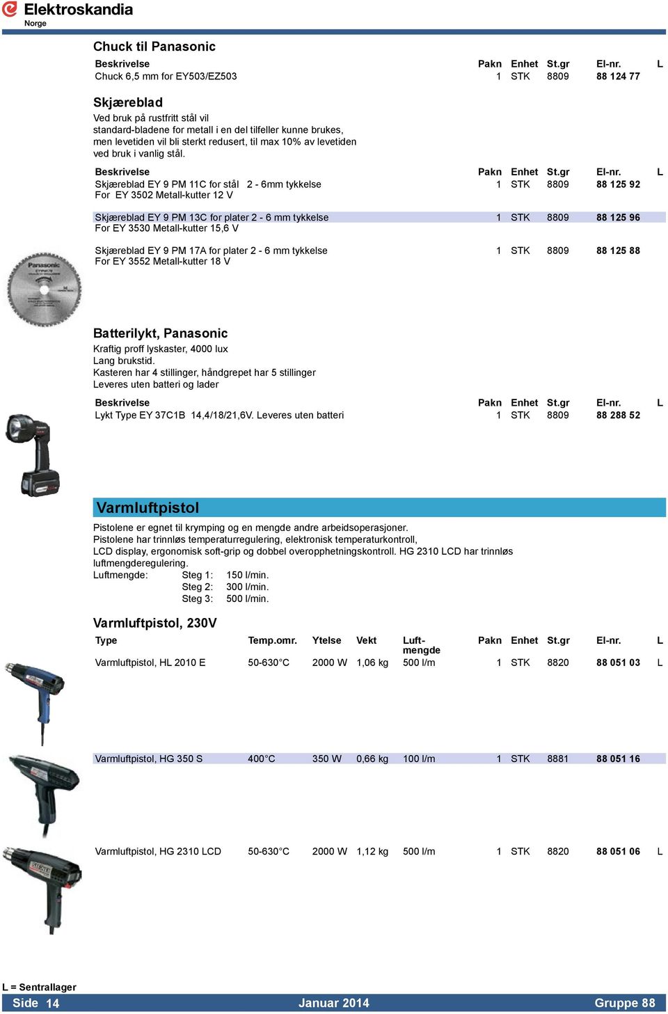 Skjæreblad EY 9 PM 11C for stål 2-6mm tykkelse 1 STK 8809 88 125 92 For EY 3502 Metall-kutter 12 V Skjæreblad EY 9 PM 13C for plater 2-6 mm tykkelse 1 STK 8809 88 125 96 For EY 3530 Metall-kutter