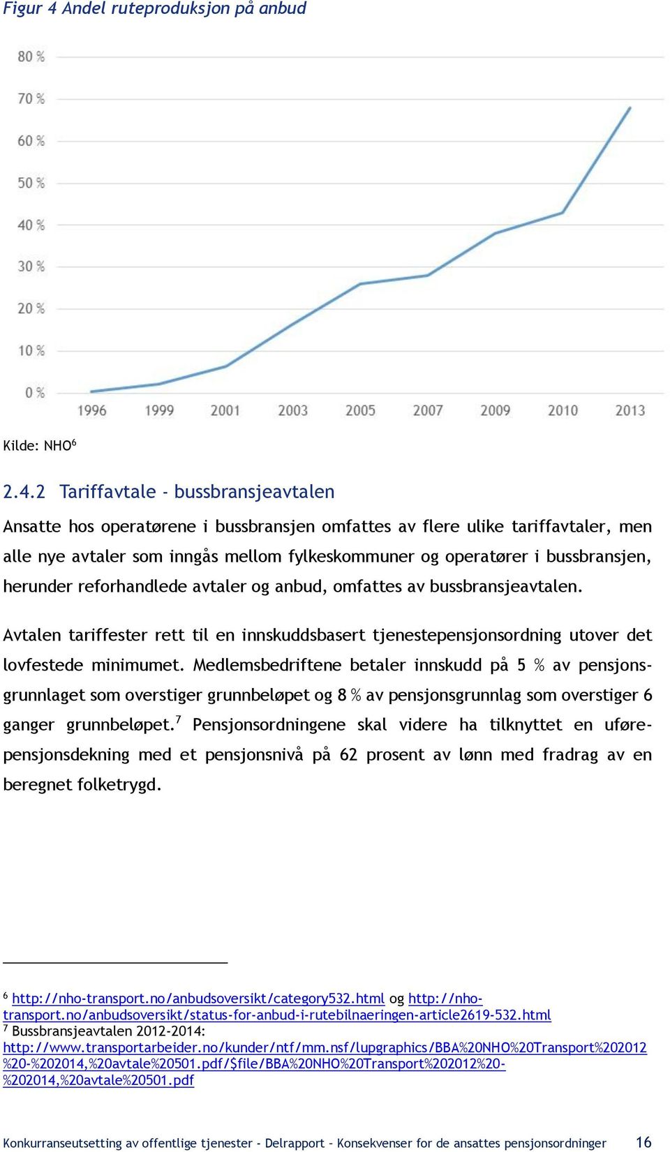 2 Tariffavtale - bussbransjeavtalen Ansatte hos operatørene i bussbransjen omfattes av flere ulike tariffavtaler, men alle nye avtaler som inngås mellom fylkeskommuner og operatører i bussbransjen,