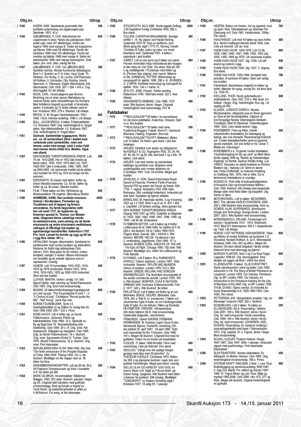 Naturhistorie for ungdommen 6 deler. Første del pattedyrene 1855 andet oppl. med 147 afbildninger. Anden del fuglene 1840 med mange ill. Tredie del krypdyrene og fiskene 1844 med 58 afbildninger.