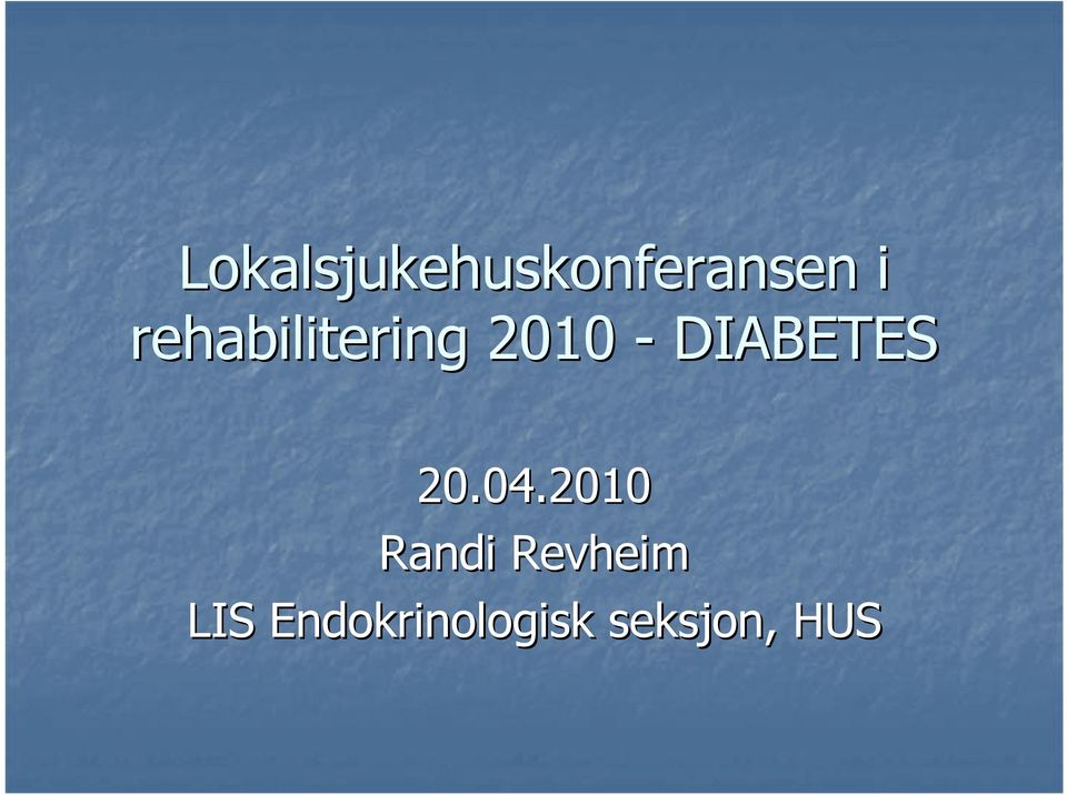 DIABETES 20.04.