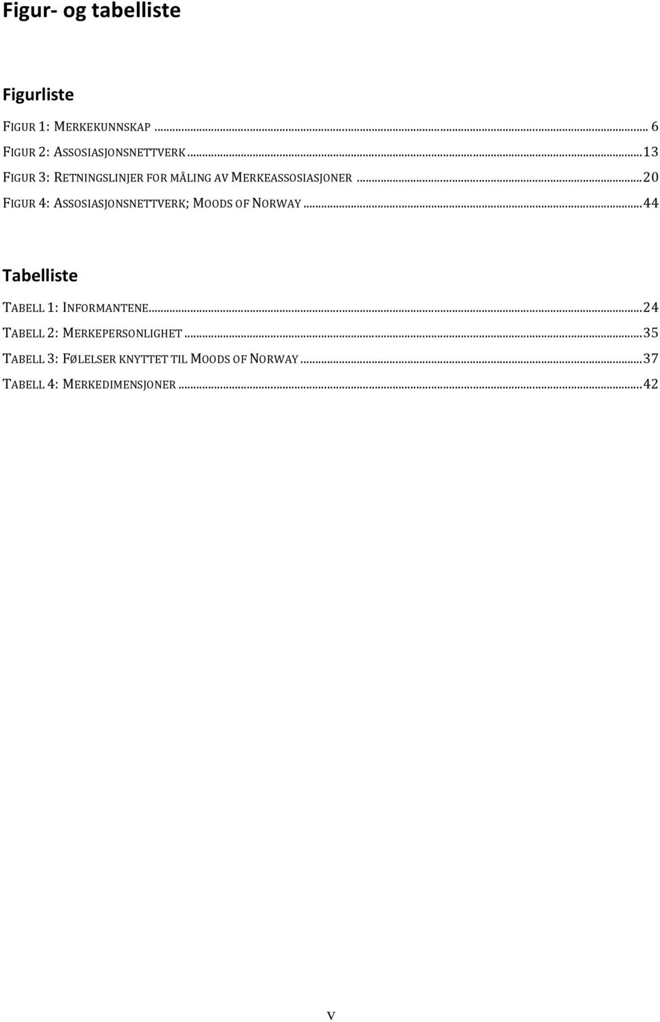 ..20 FIGUR 4: ASSOSIASJONSNETTVERK; MOODS OF NORWAY...44 Tabelliste TABELL 1: INFORMANTENE.