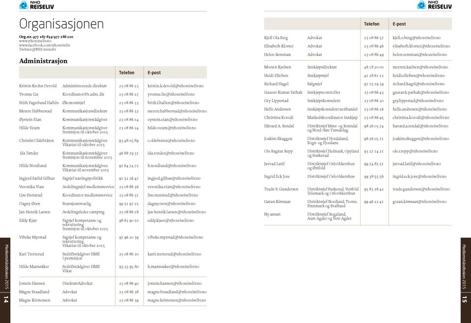 no Helen Remman Advokat 23 08 86 49 helen.remman@nhoreiseliv.no Morten Karlsen Innkjøpsdirektør 48 18 20 00 morten.karlsen@nhoreiseliv.no Heidi Ellefsen Innkjøpssjef 41 28 61 12 heidi.