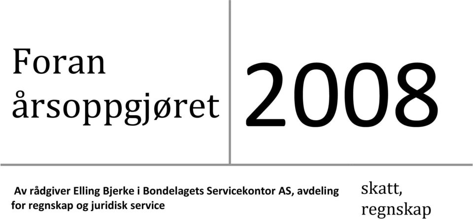 Bondelagets Servicekontor AS,