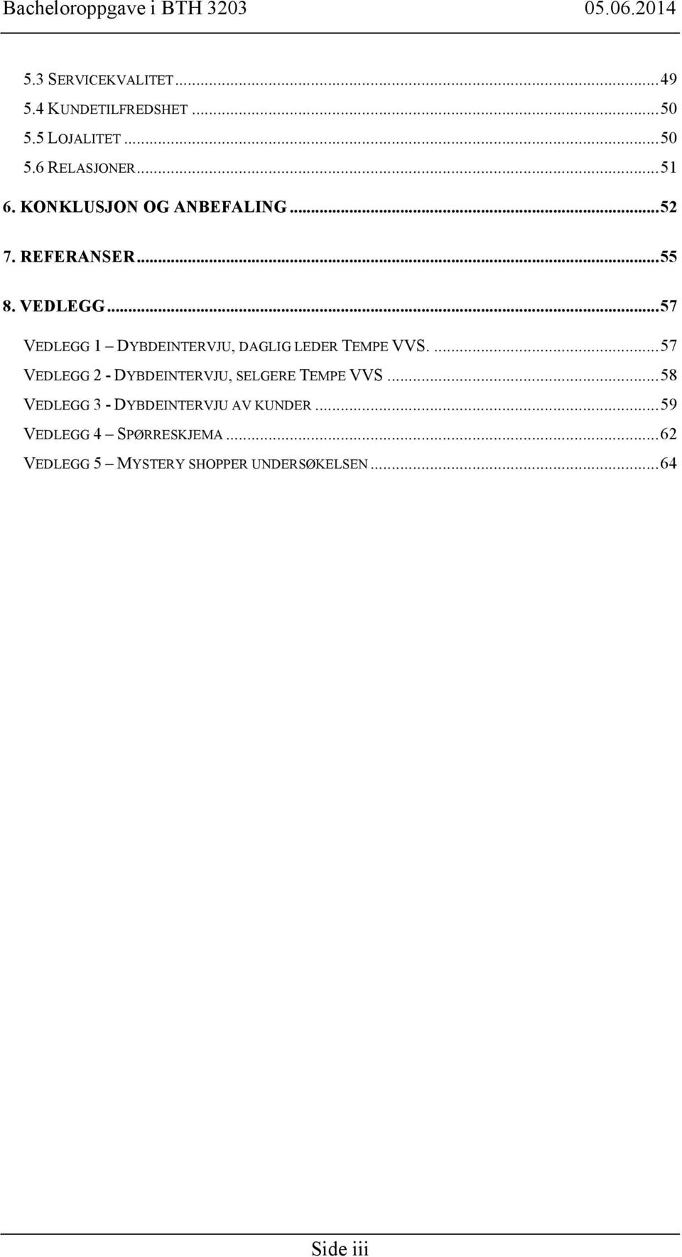 .. 57 VEDLEGG 1 DYBDEINTERVJU, DAGLIG LEDER TEMPE VVS.