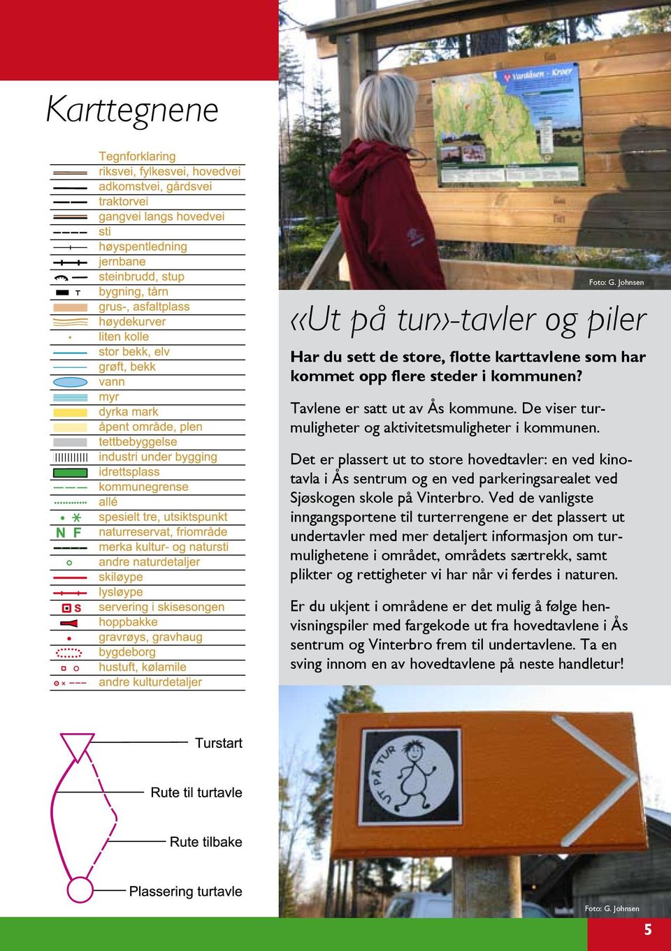 Johnsen Det er plassert ut to store hovedtavler: en ved kinotavla i Ås sentrum og en ved parkeringsarealet ved Sjøskogen skole på Vinterbro.