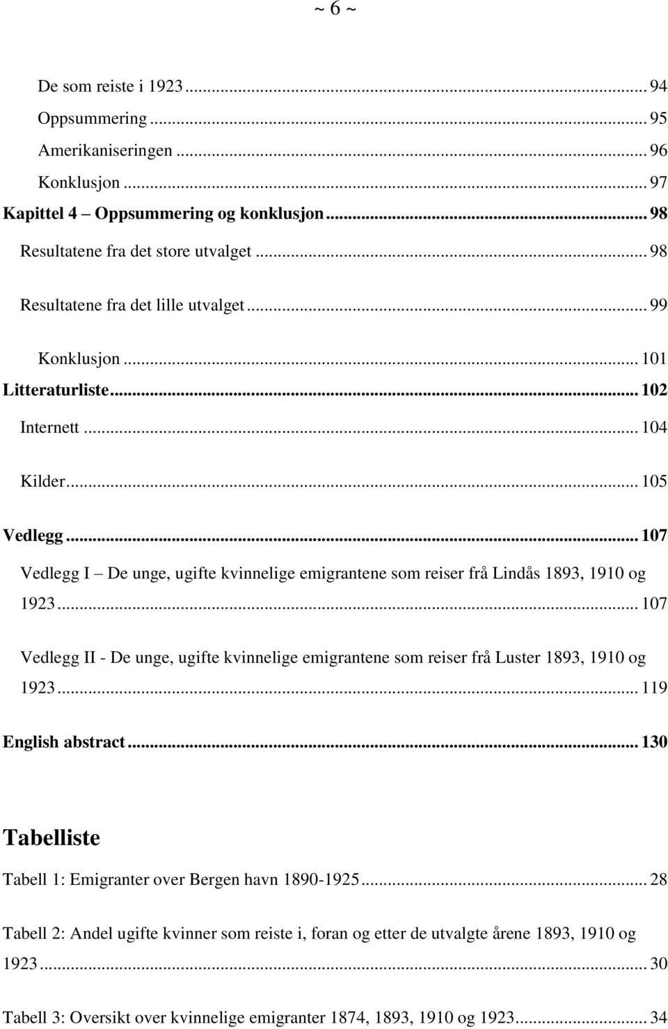 .. 107 Vedlegg I De unge, ugifte kvinnelige emigrantene som reiser frå Lindås 1893, 1910 og 1923.