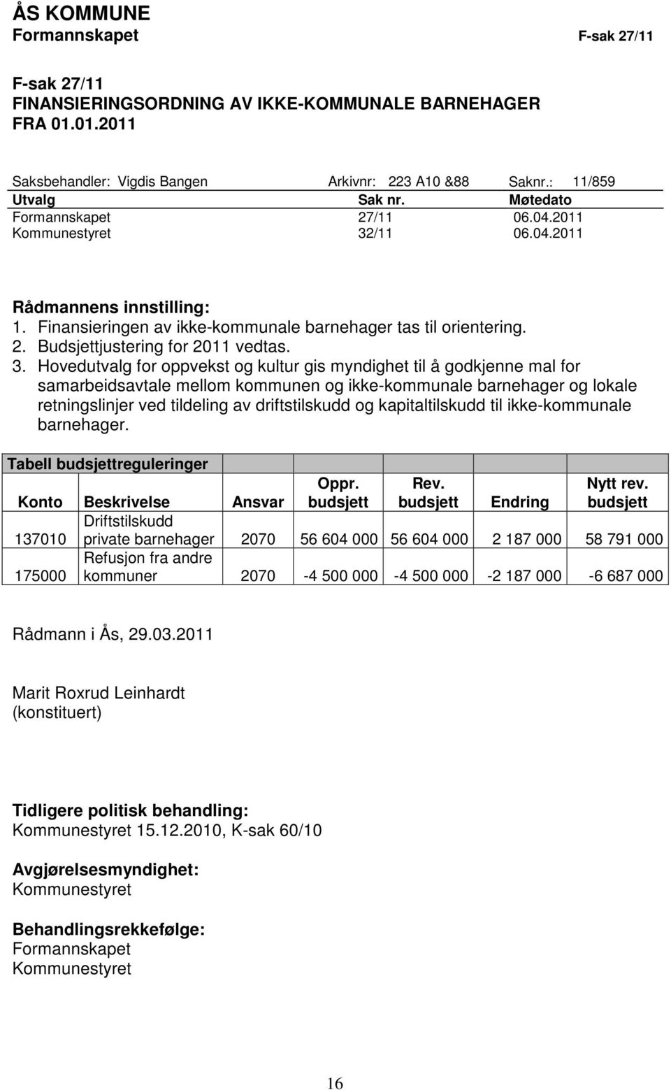 3. Hovedutvalg for oppvekst og kultur gis myndighet til å godkjenne mal for samarbeidsavtale mellom kommunen og ikke-kommunale barnehager og lokale retningslinjer ved tildeling av driftstilskudd og