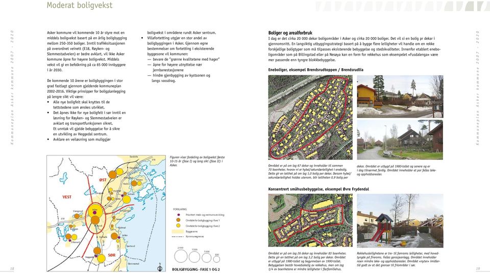 Middels vekst vil gi en befolkning på ca 65 000 innbyggere i år 2030. De kommende 10 årene er boligbyggingen i stor grad fastlagt gjennom gjeldende kommuneplan 2002-2016.