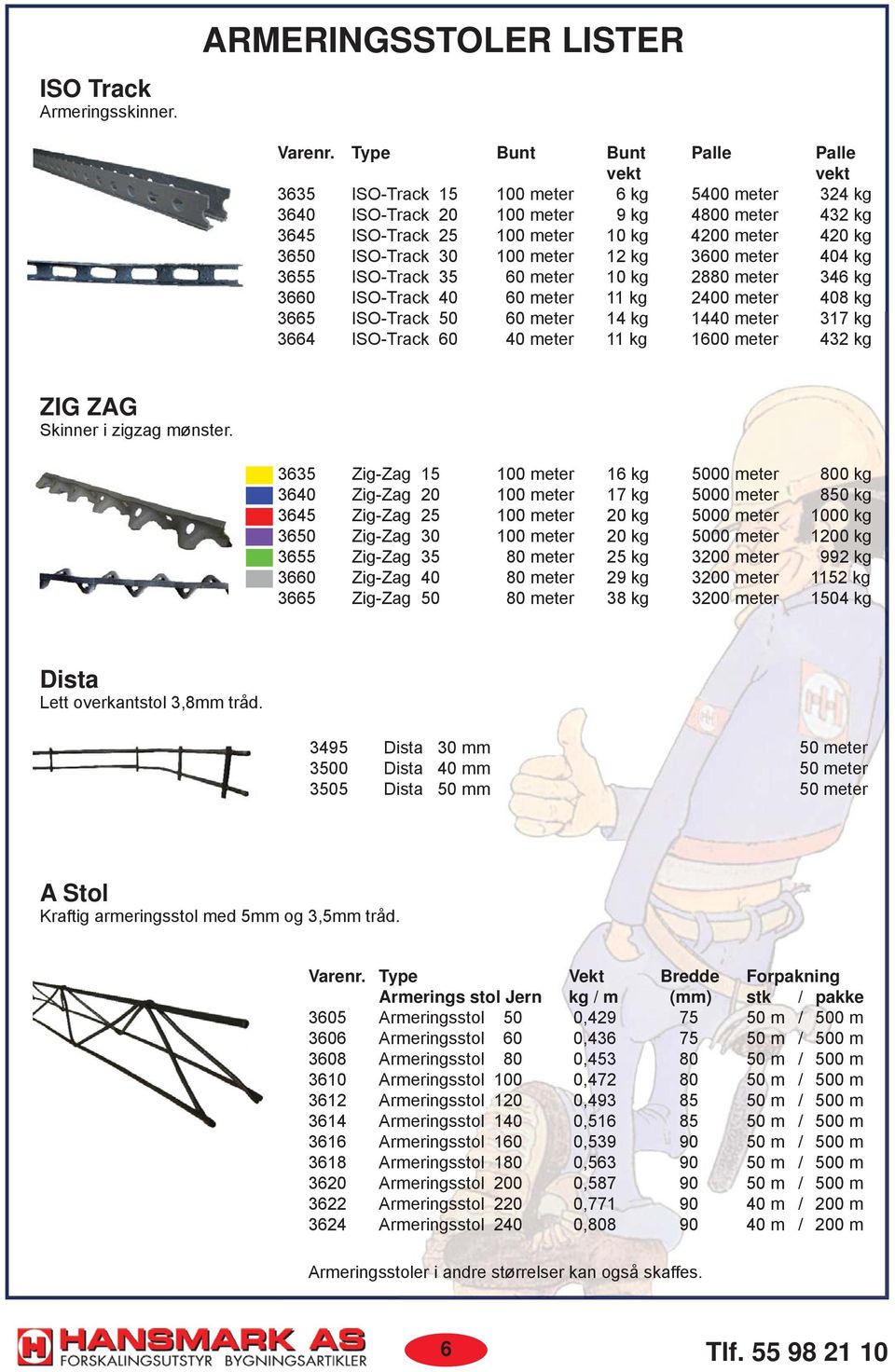 ISO-Track 30 100 meter 12 kg 3600 meter 404 kg 3655 ISO-Track 35 60 meter 10 kg 2880 meter 346 kg 3660 ISO-Track 40 60 meter 11 kg 2400 meter 408 kg 3665 ISO-Track 50 60 meter 14 kg 1440 meter 317 kg