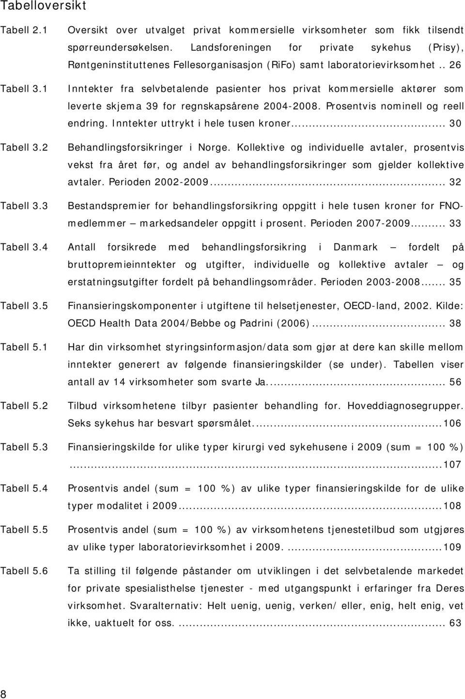 . 26 Inntekter fra selvbetalende pasienter hos privat kommersielle aktører som leverte skjema 39 for regnskapsårene 2004-2008. Prosentvis nominell og reell endring.