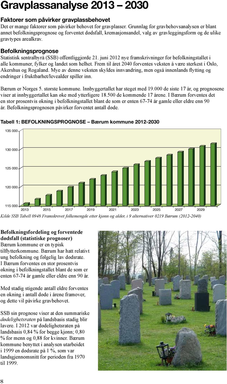 Befolkningsprognose Statistisk sentralbyrå (SSB) offentliggjorde 21. juni 2012 nye framskrivninger for befolkningstallet i alle kommuner, fylker og landet som helhet.