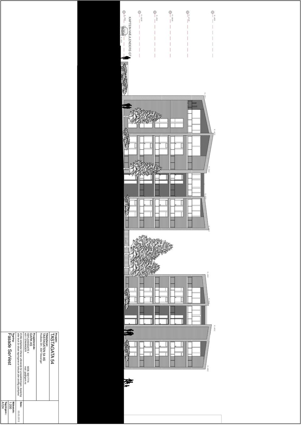+45,2 Prosjekt: TASTAGATA 54 Tiltakshaver: TASTAGATEN 54 AS Postboks 351, 4067 Stavanger Prosjekterende: GARK AS HØYLANDSGATE 4 4011