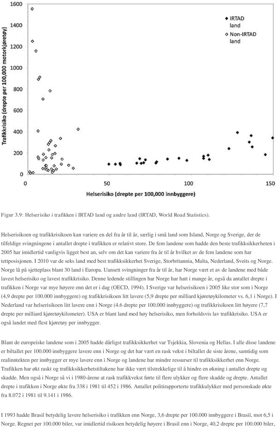 De fem landene som hadde den beste trafikksikkerheten i 2005 har imidlertid vanligvis ligget best an, selv om det kan variere fra år til år hvilket av de fem landene som har tettposisjonen.