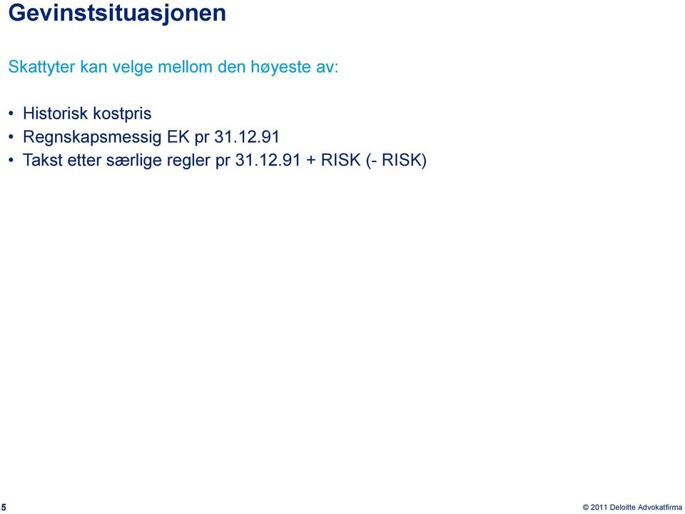 Regnskapsmessig EK pr 31.12.