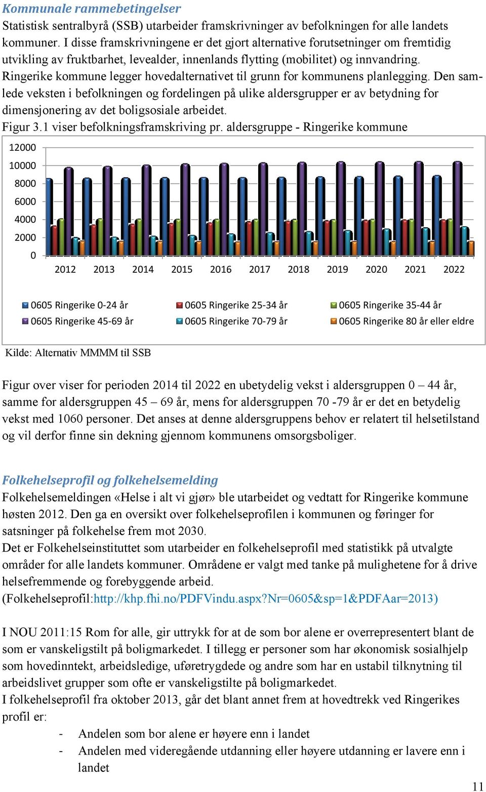 Ringerike kommune legger hovedalternativet til grunn for kommunens planlegging.