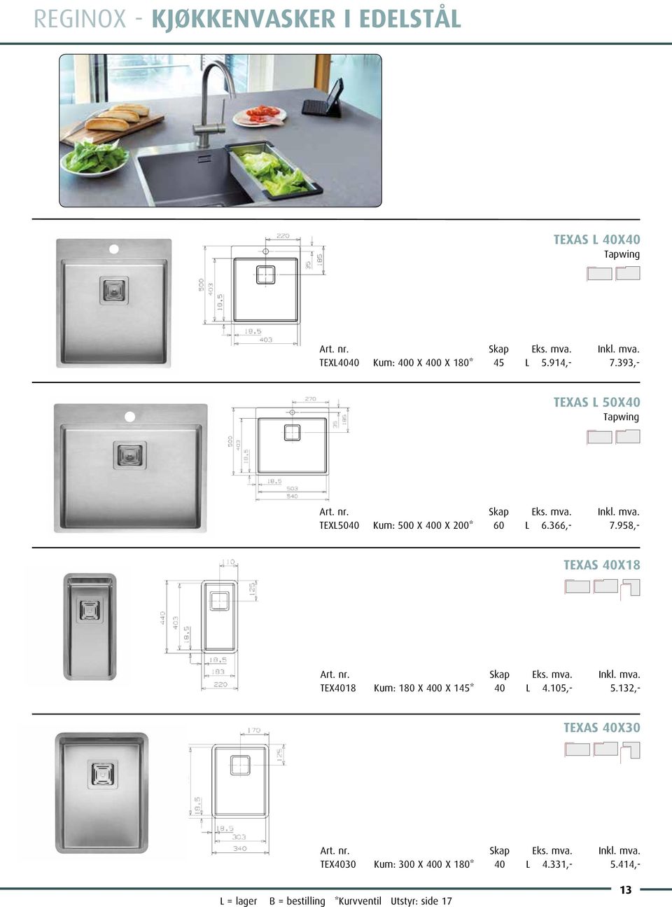 366, 7.958, TEXAS 40X18 TEX4018 Kum: 180 X 400 X 145* 40 L 4.105, 5.