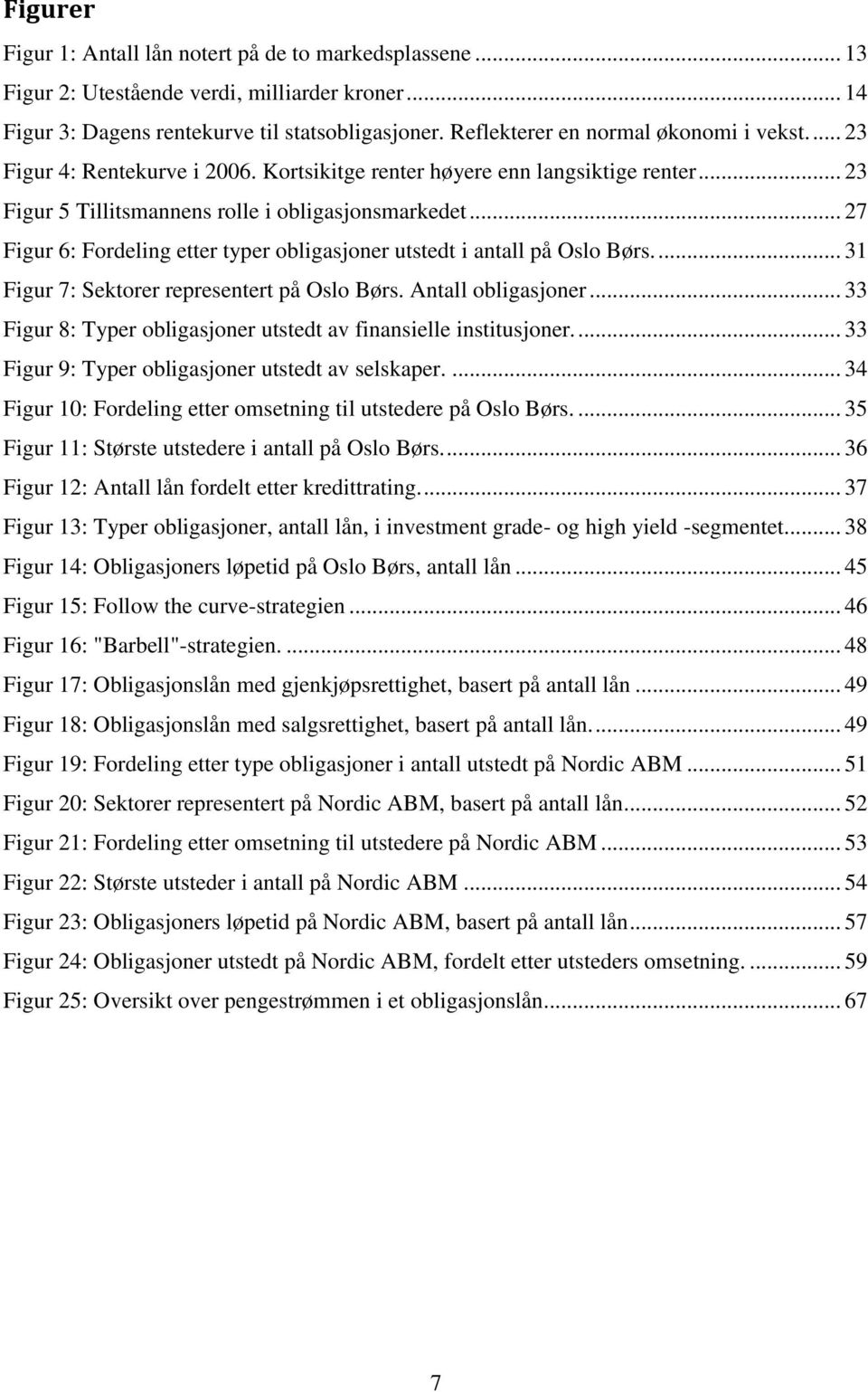 .. 27 Figur 6: Fordeling etter typer obligasjoner utstedt i antall på Oslo Børs.... 31 Figur 7: Sektorer representert på Oslo Børs. Antall obligasjoner.