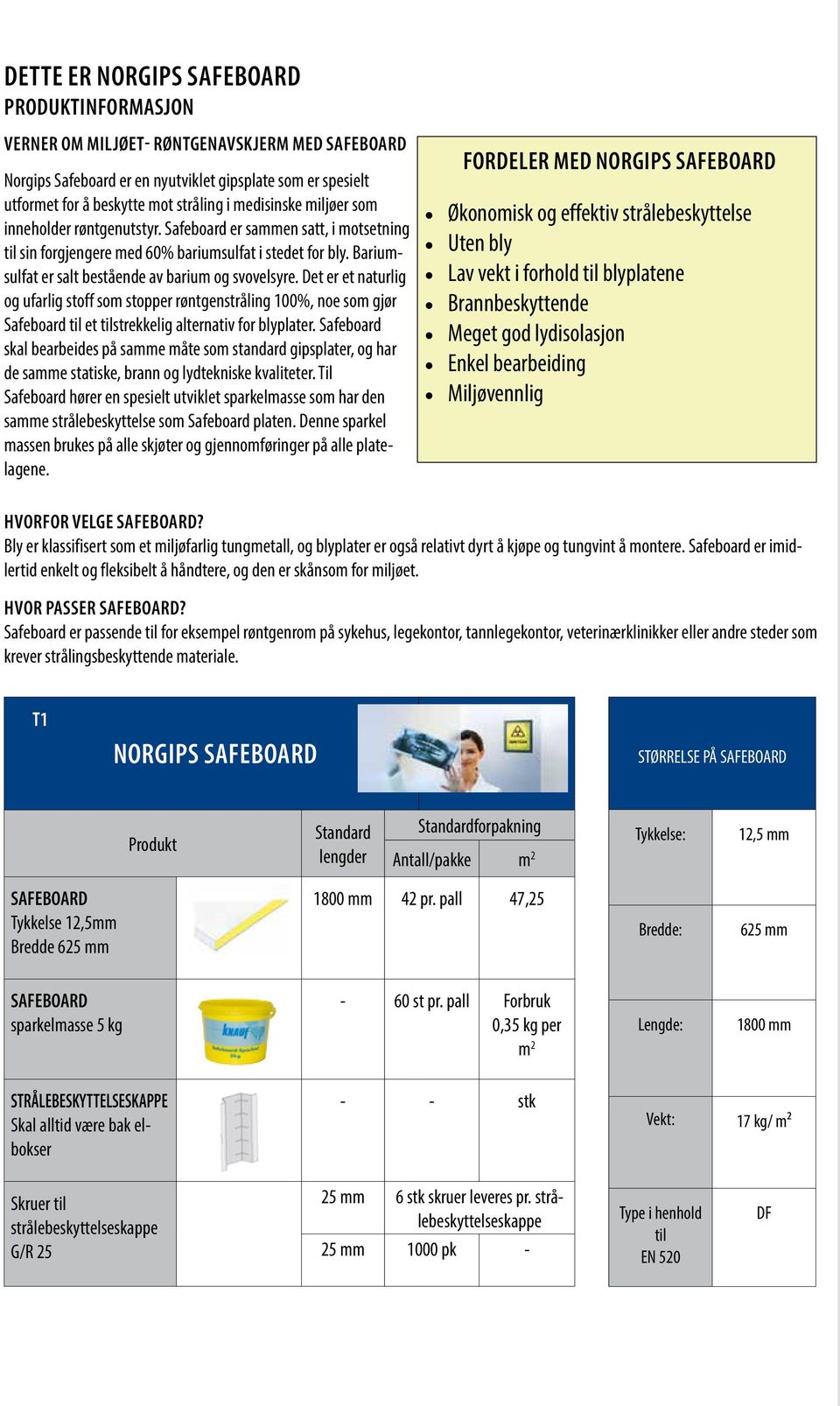 Barium - sulfat er salt bestående av barium og svovelsyre. Det er et naturlig og ufarlig stoff som stopper røntgenstråling 00%, noe som gjør Safeboard til et tilstrekkelig alternativ for blyplater.