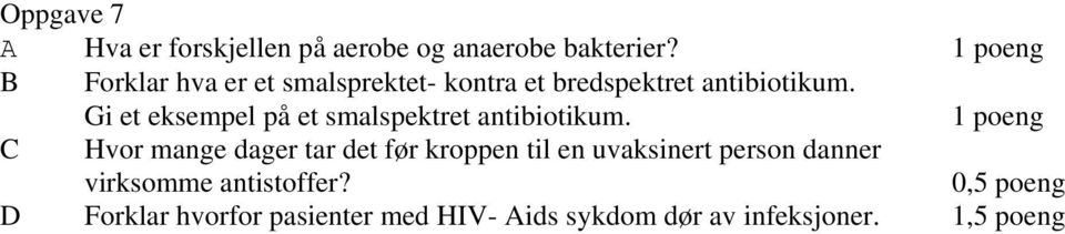 Gi et eksempel på et smalspektret antibiotikum.