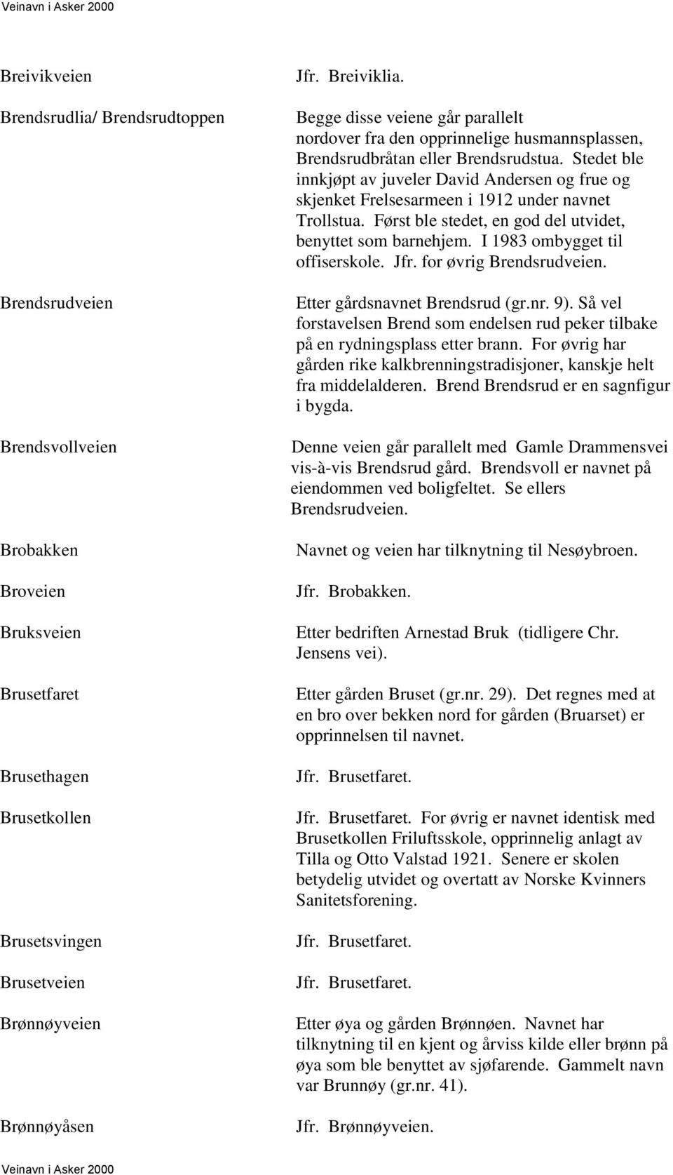 Stedet ble innkjøpt av juveler David Andersen og frue og skjenket Frelsesarmeen i 1912 under navnet Trollstua. Først ble stedet, en god del utvidet, benyttet som barnehjem.