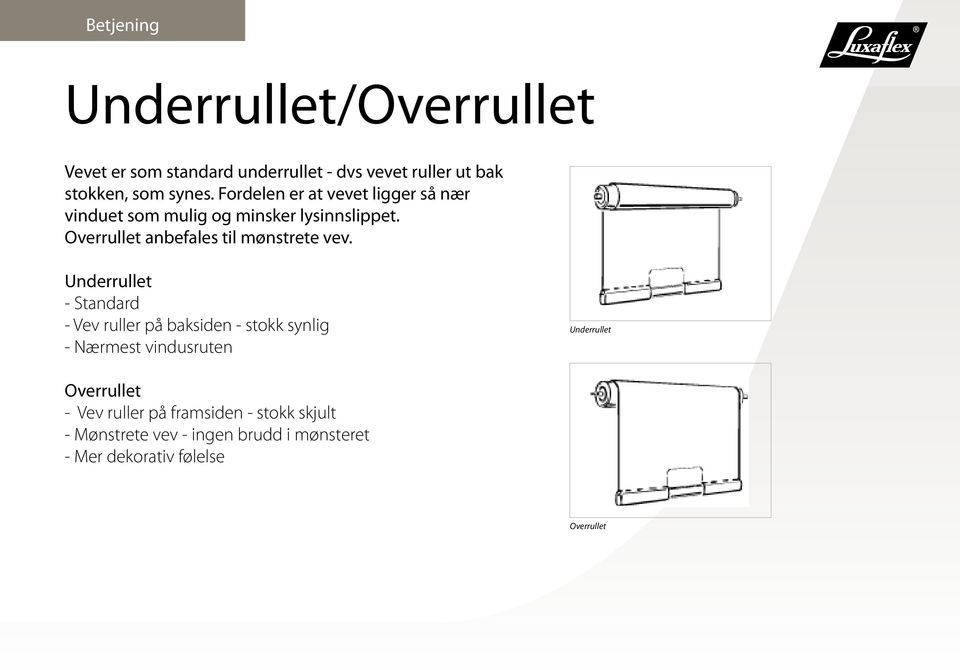 Overrullet anbefales til mønstrete vev.